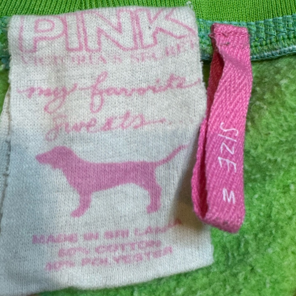 Y2K PINK Victoria's Secret Neon Green Ankle/Capri Jogger - Picture 8 of 12